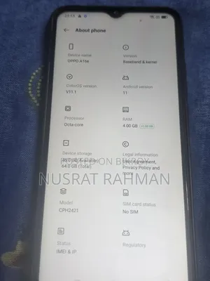 Oppo A16 64 GB Black