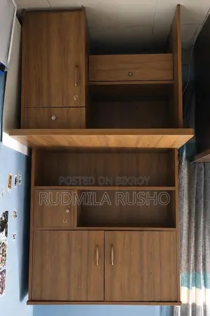 Modern Wooden Study Table With Built-in Storage
