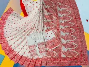 Premium Saree-Panjabi Couple Set for Puja Festival (With Blouse Piece)