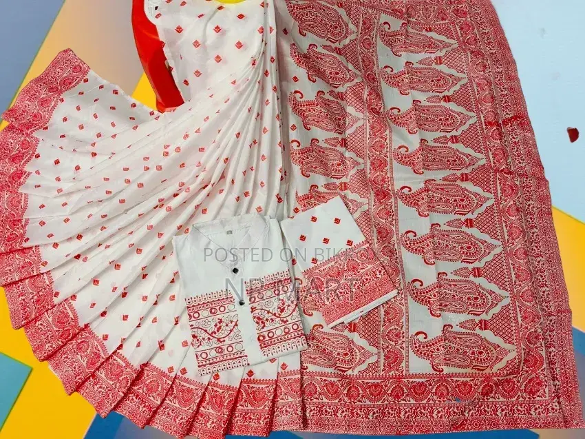 Premium Saree-Panjabi Couple Set for Puja Festival (With Blouse Piece)