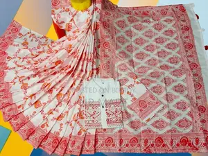 Premium Saree-Panjabi Couple Set for Puja Festival (With Blouse Piece)
