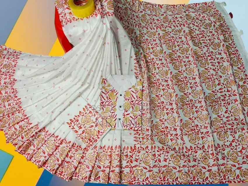 Premium Saree-Panjabi Couple Set for Puja Festival (With Blouse Piece)