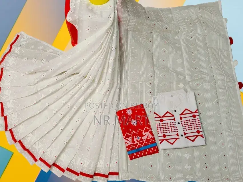 Premium Saree-Panjabi Couple Set for Puja Festival (With Blouse Piece)