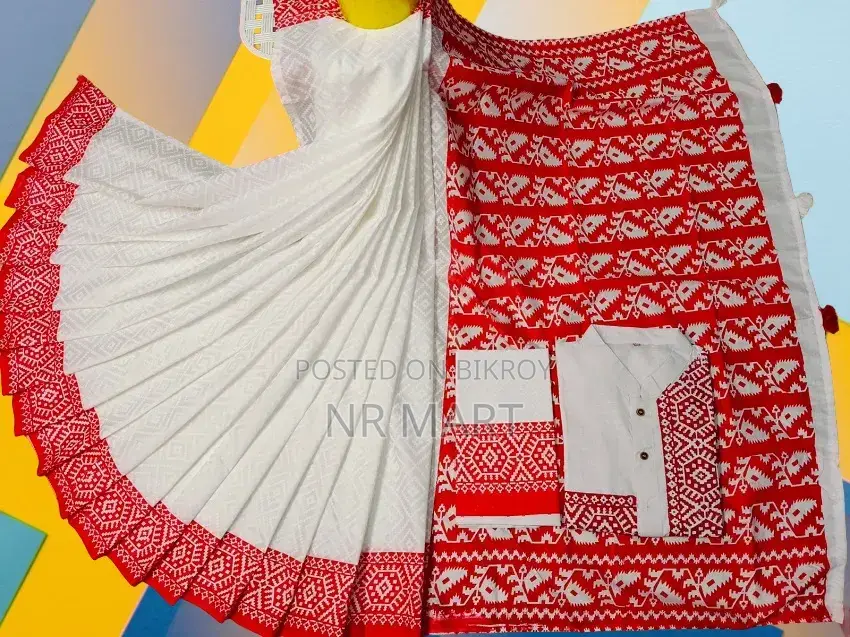 Premium Saree-Panjabi Couple Set for Puja Festival (With Blouse Piece)