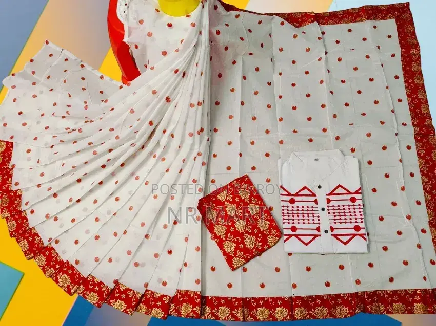 Premium Saree-Panjabi Couple Set for Puja Festival (With Blouse Piece)