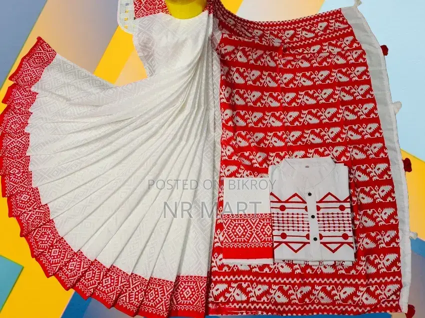 Premium Saree-Panjabi Couple Set for Puja Festival (With Blouse Piece)