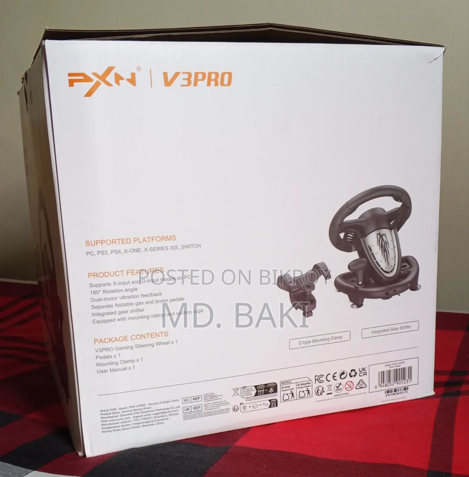 PXN V3 Pro Gaming Racing Wheel. 'Original China'