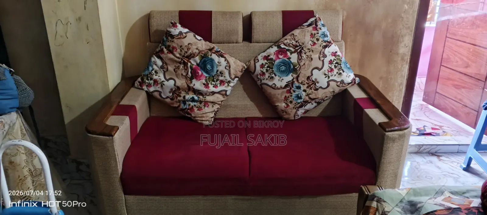 Two covers free with sofa
