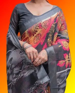 Premium Chanduri Silk Digital Print Saree