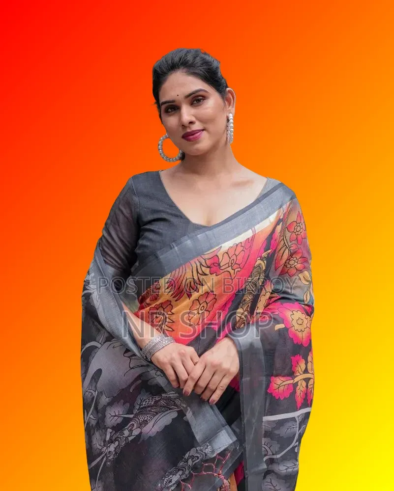 Premium Chanduri Silk Digital Print Saree