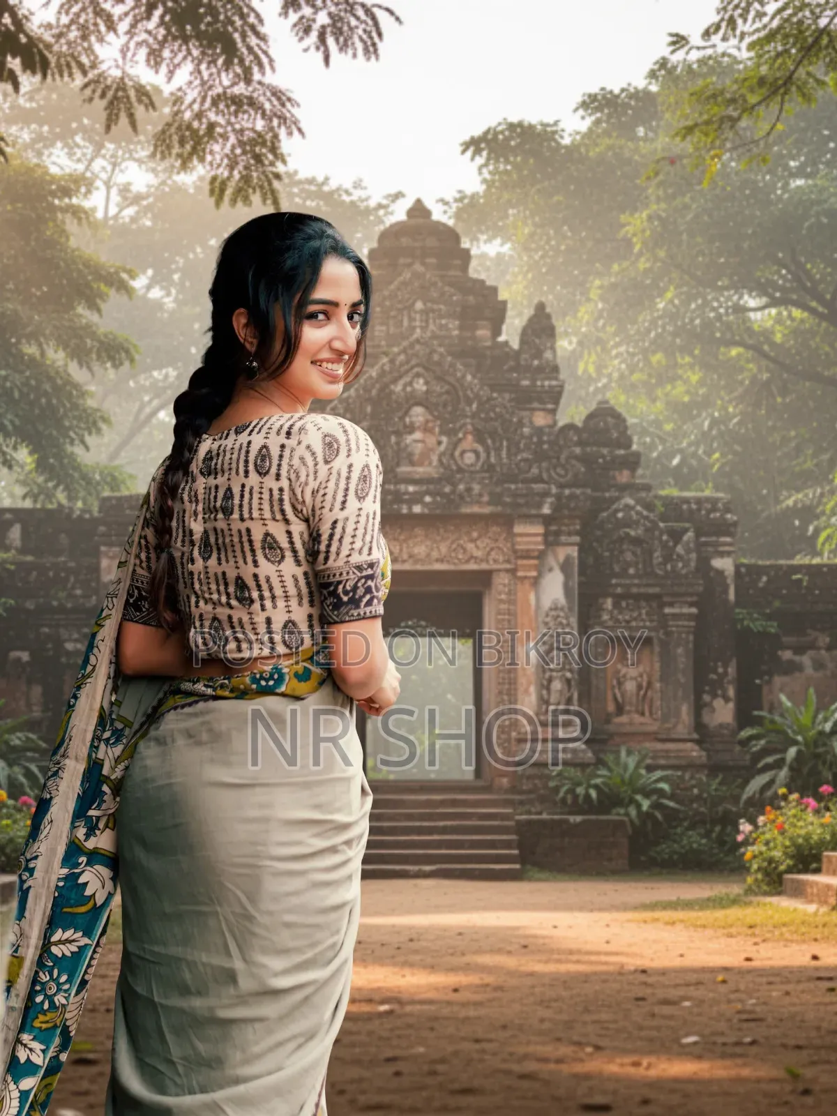 ডিজিটাল এলিগেন্স চান্দুরি সিল্ক শাড়ি