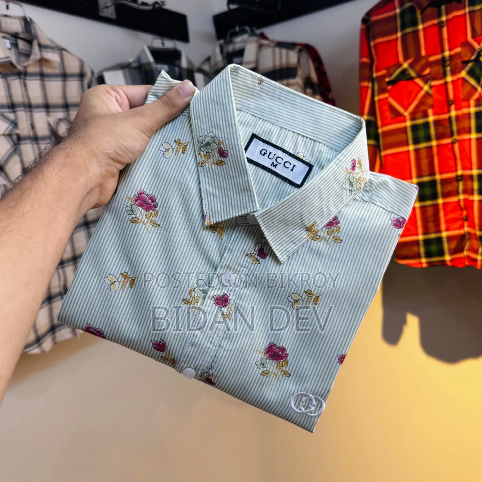 Cotton Print Old Money Full Sleeve Shirt