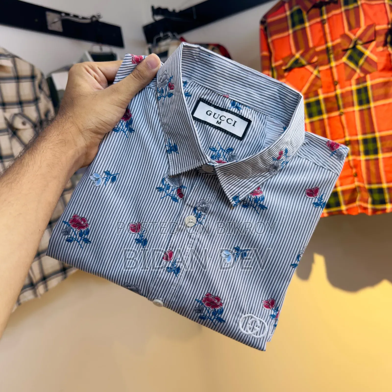 Cotton Print Old Money Full Sleeve Shirt