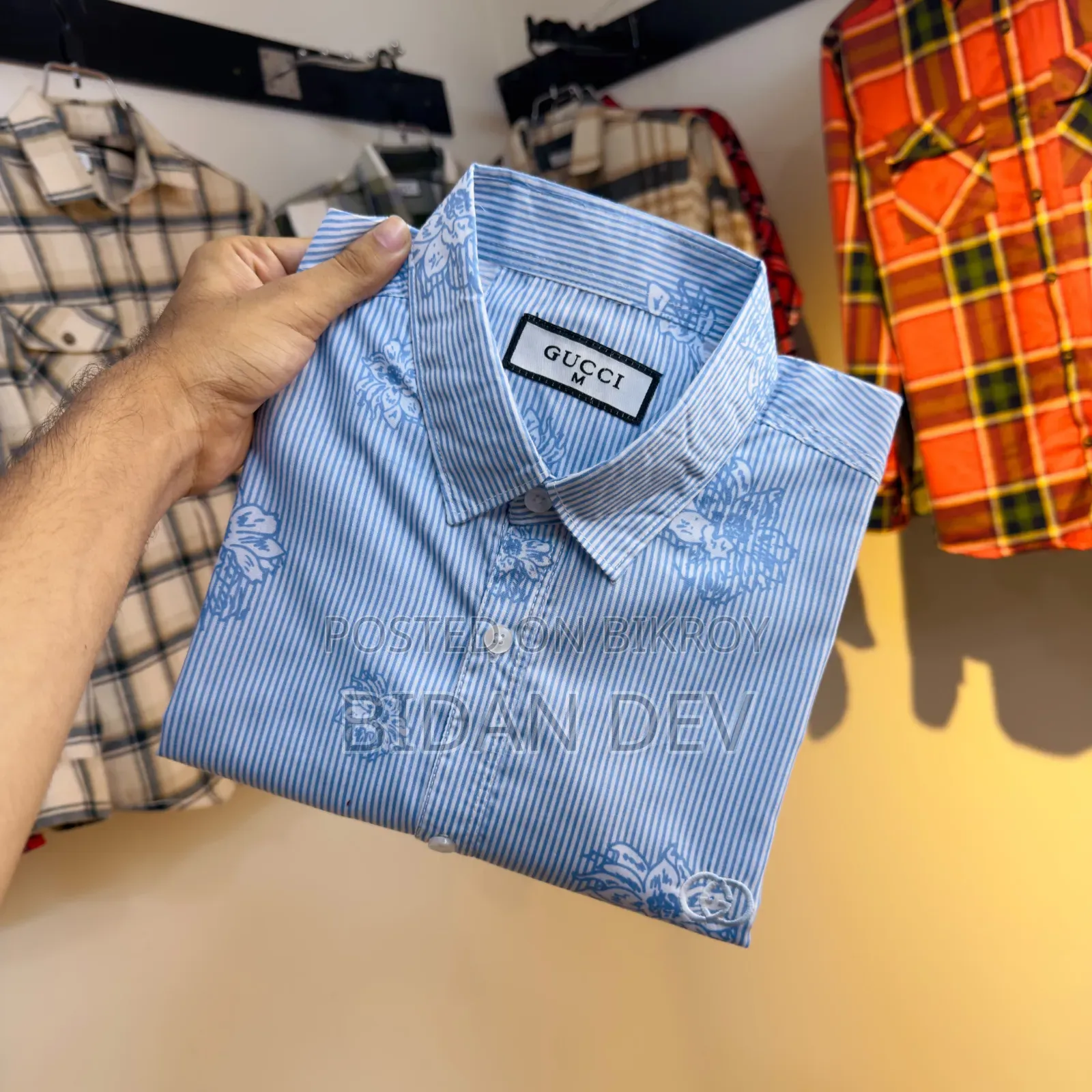 Cotton Print Old Money Full Sleeve Shirt