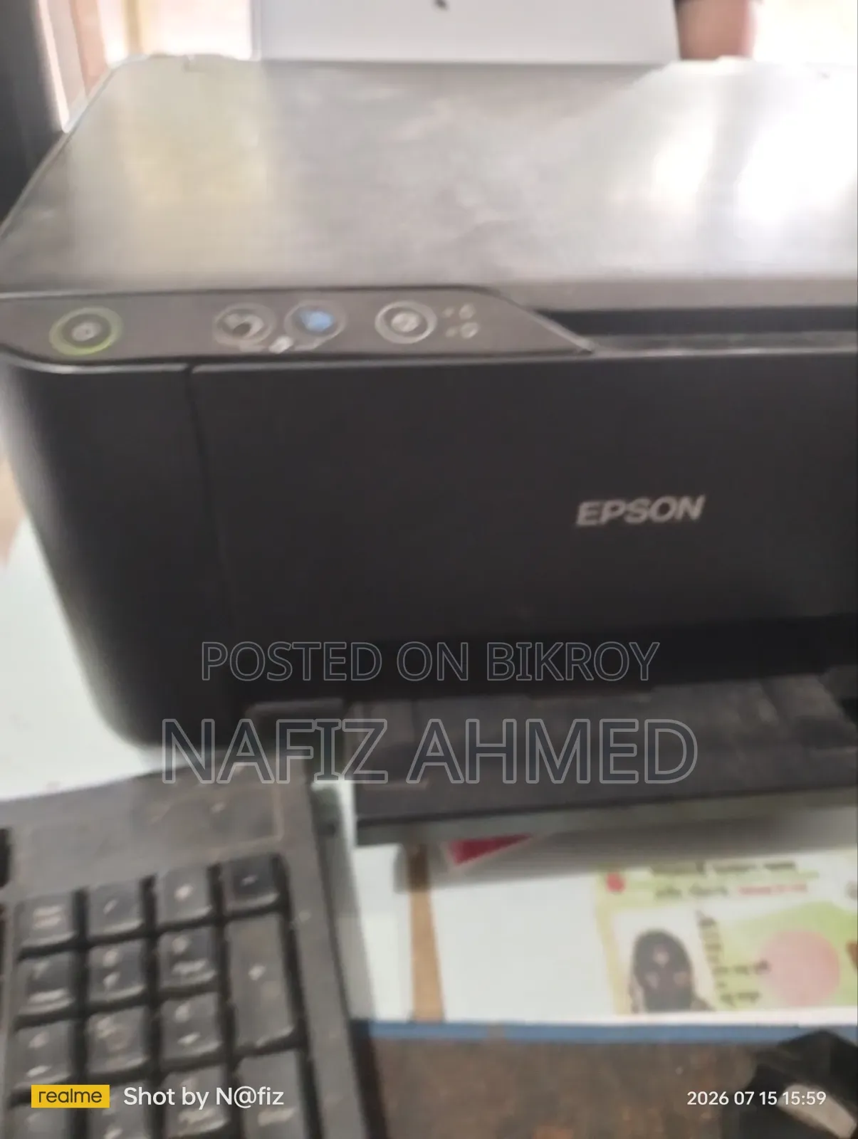 একটা Epson 3110 প্রিন্টার বিক্রি করা হবে