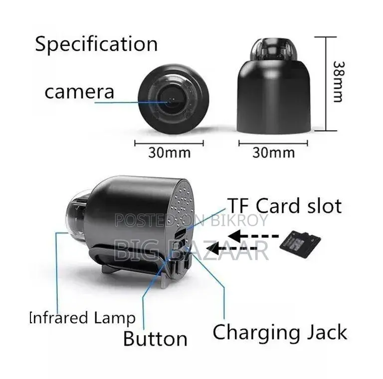 Mini WiFi Smart Security Camera – 1080P HD Wireless IP Camera