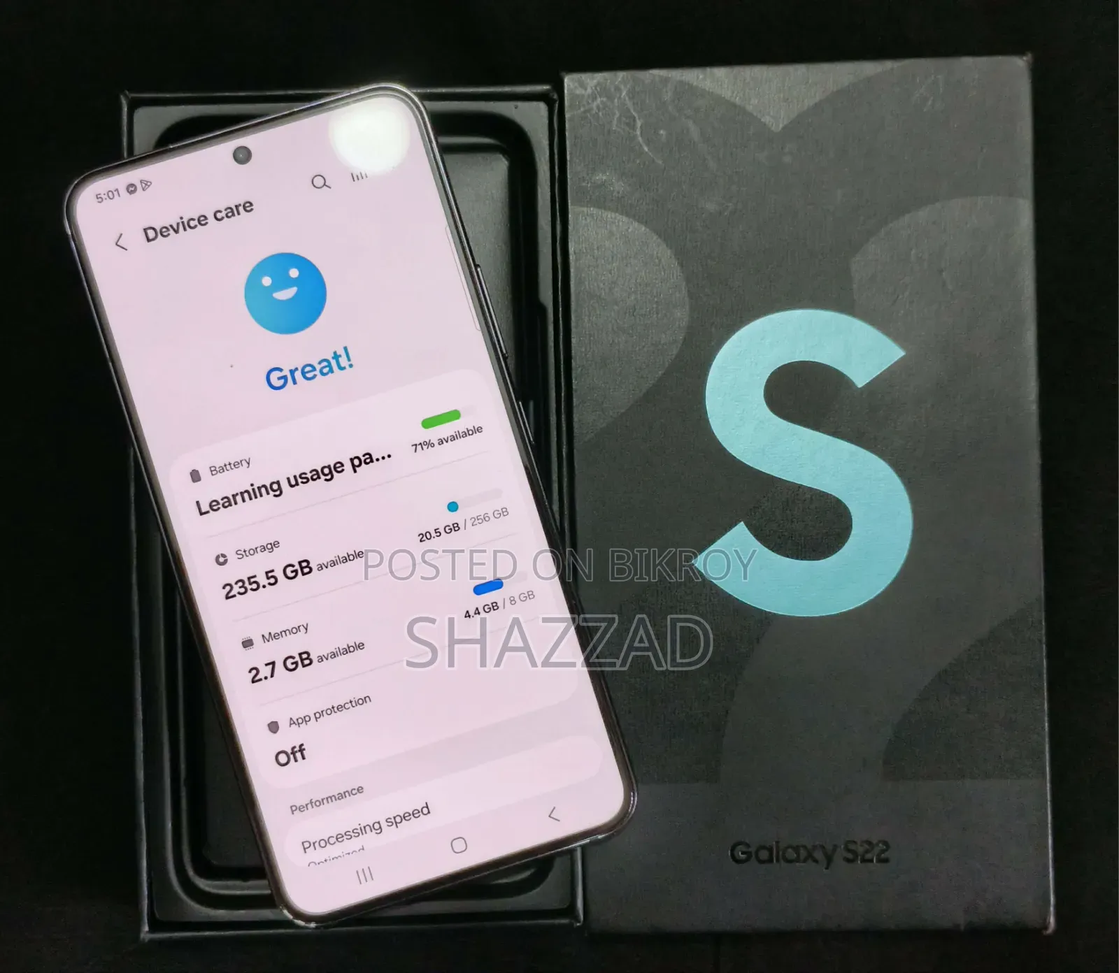 New Samsung Galaxy S22 5G 256 GB Black
