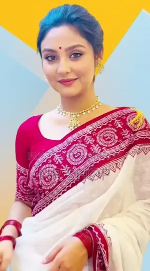 Premium Skin Print Half Silk Saree (with matching blouse piece)