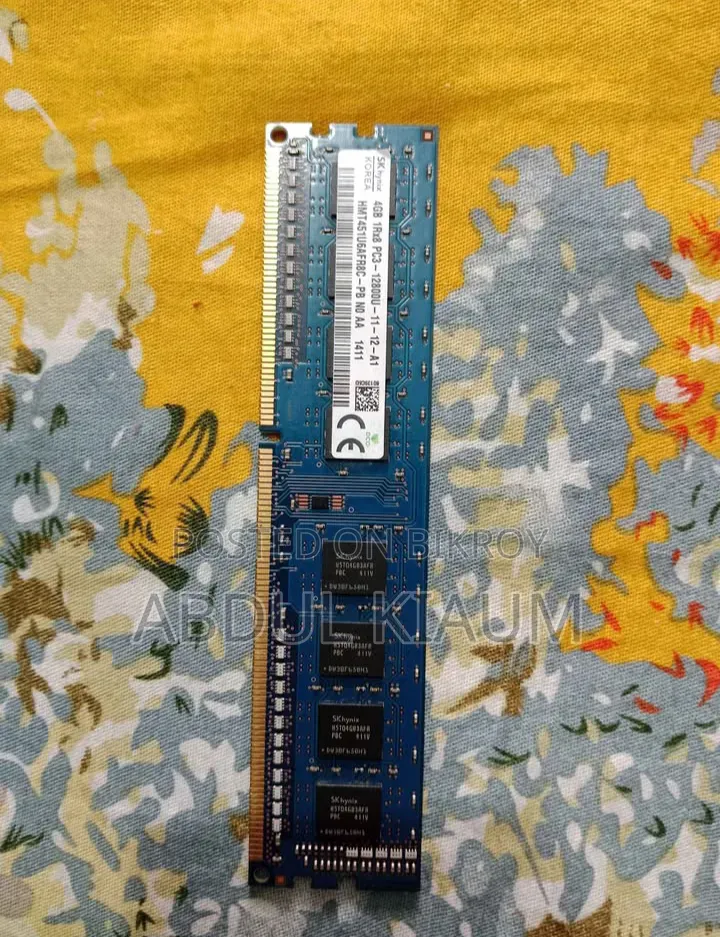 DDR3 4GB Ram, 1600MHz, Super Fresh Condition
