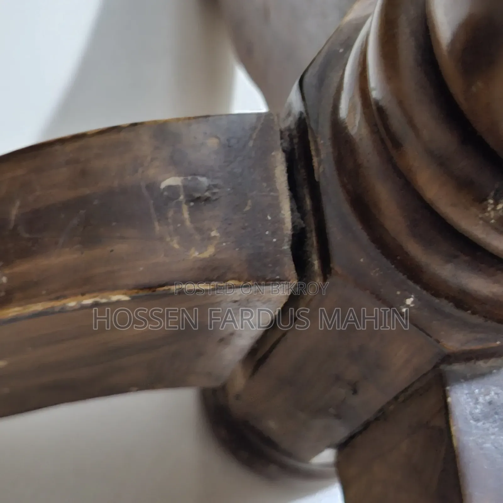 Wooden side table for lamp light or flower pot