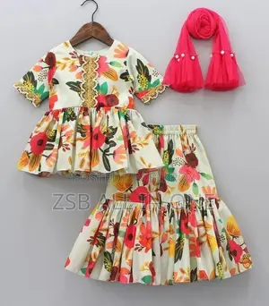 Baby 3D Digital Print Linen Dress (Sizes 1 to 12 years)
