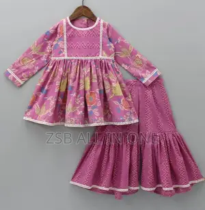 Baby 3D Digital Print Linen Dress (Sizes 1 to 12 years)