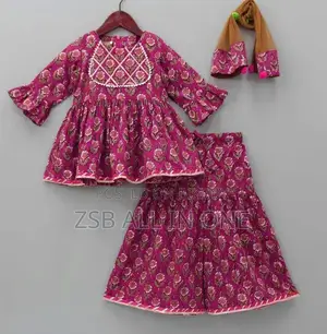 Baby 3D Digital Print Linen Dress (Sizes 1 to 12 years)