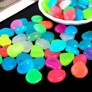 Glow in the Dark Decorative Pebbles | Luminous Garden Aquarium Stone