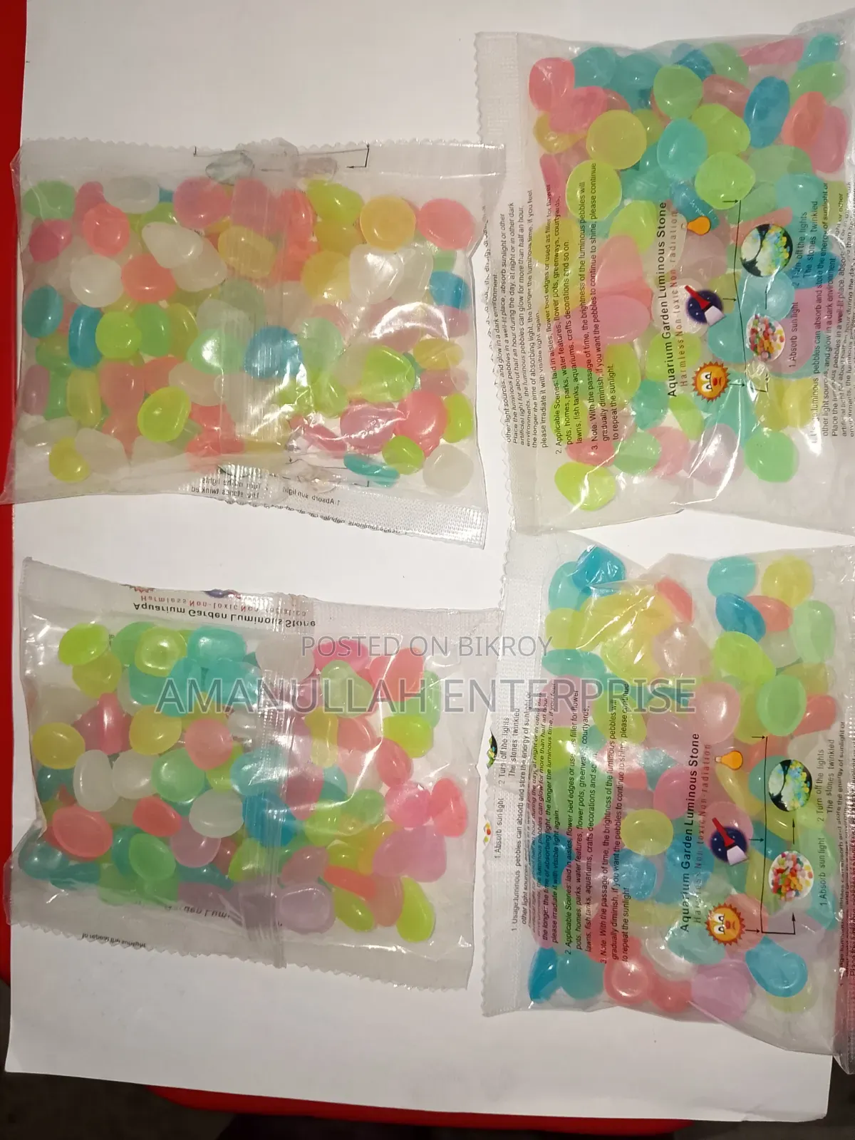 Glow in the Dark Decorative Pebbles | Luminous Garden Aquarium Stone