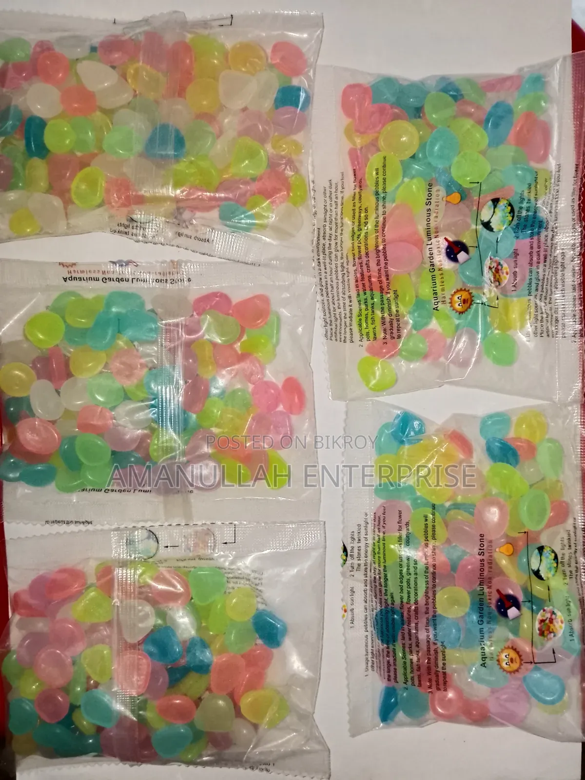 Glow in the Dark Decorative Pebbles | Luminous Garden Aquarium Stone