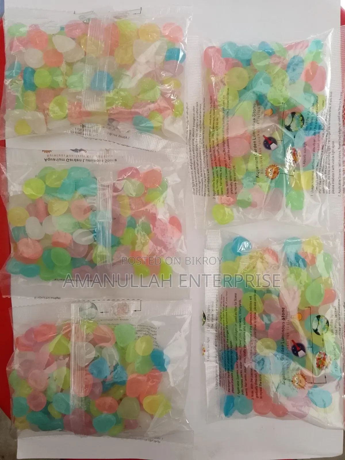Glow in the Dark Decorative Pebbles | Luminous Garden Aquarium Stone