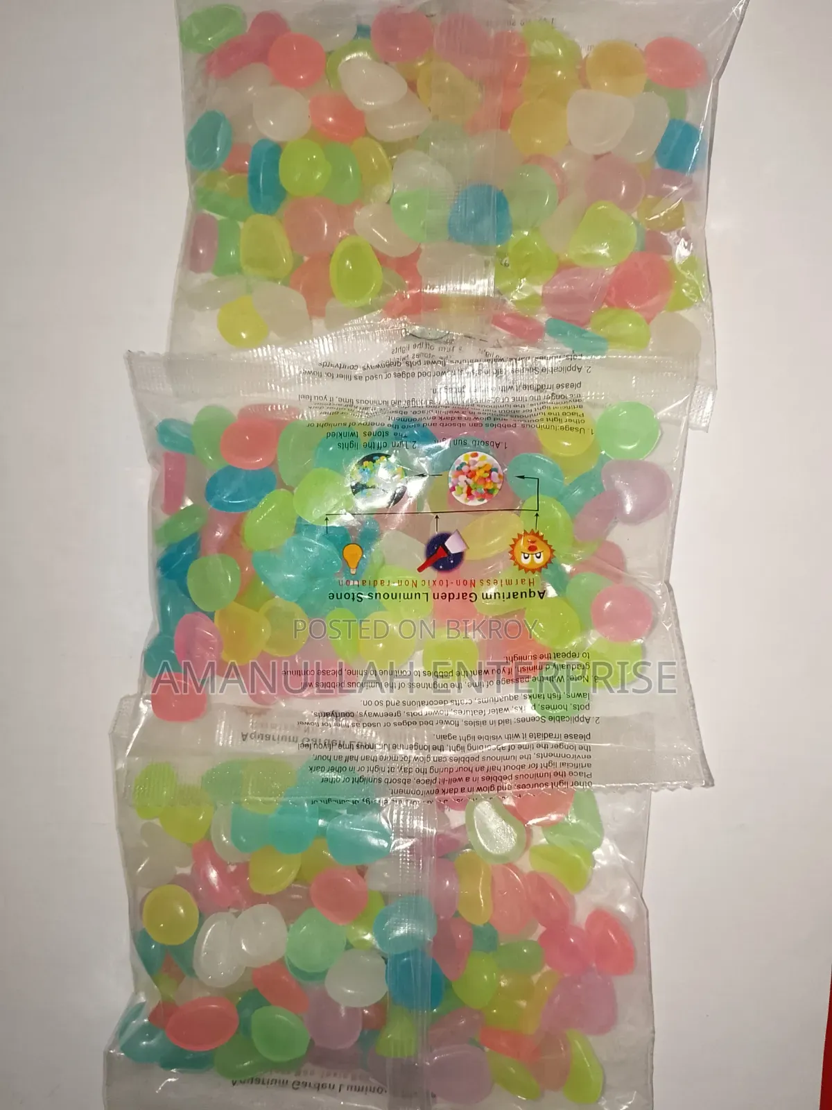 Glow in the Dark Decorative Pebbles | Luminous Garden Aquarium Stone