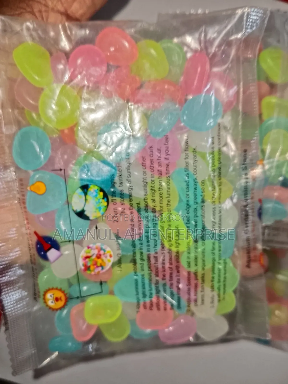 Glow in the Dark Decorative Pebbles | Luminous Garden Aquarium Stone