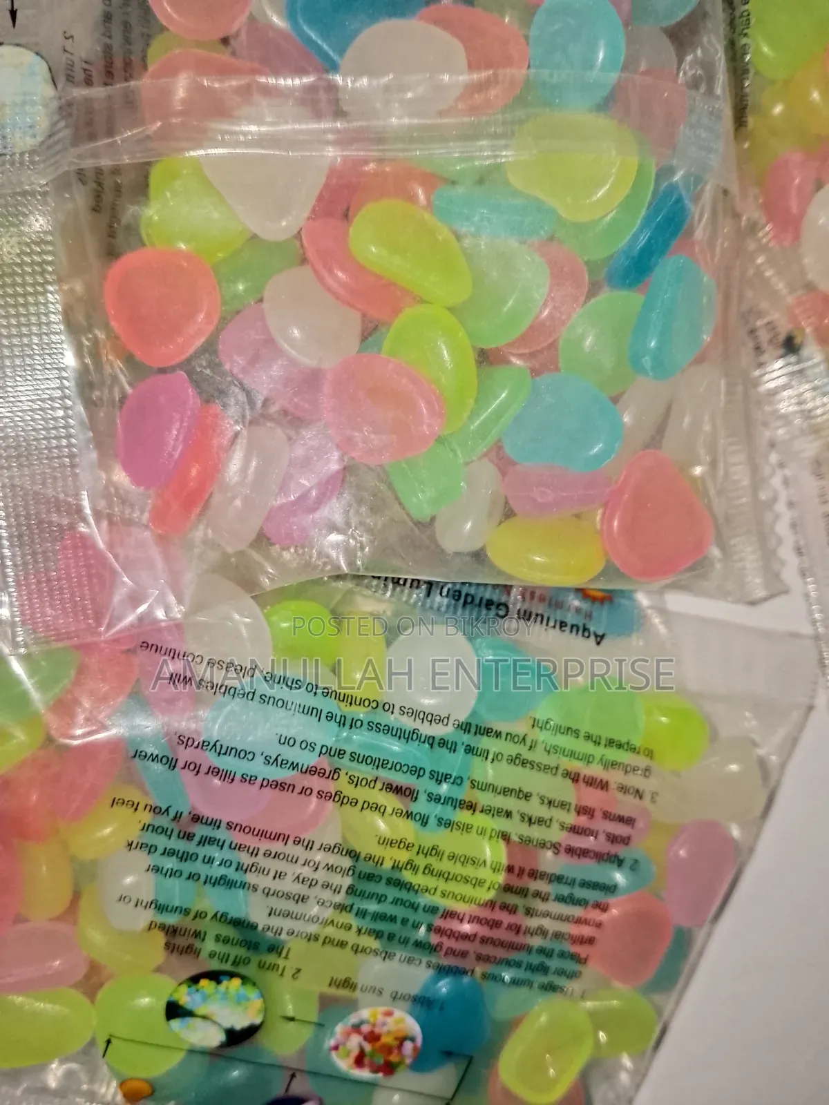 Glow in the Dark Decorative Pebbles | Luminous Garden Aquarium Stone