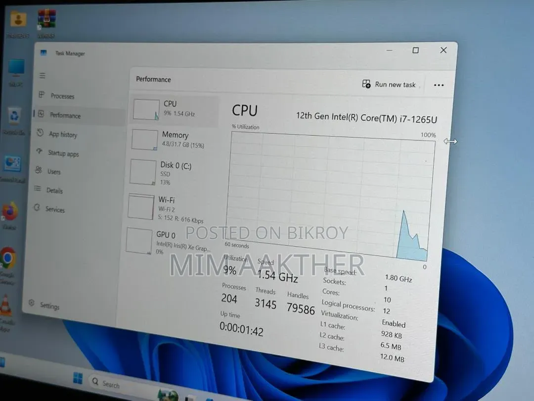 Laptop Lenovo 32GB SSD 512GB