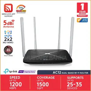 Mercusys AC12 AC1200 Dual Band Wireless Router With Multi-Mode