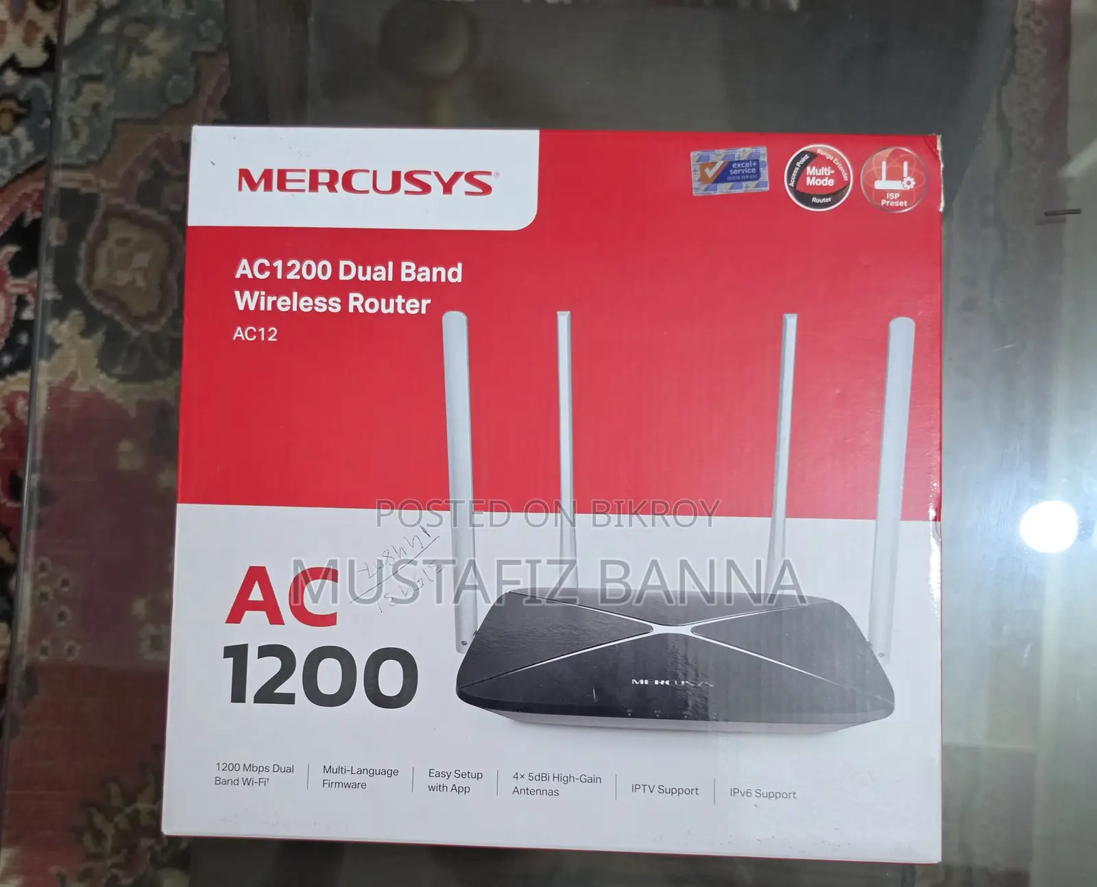 Mercusys AC12 AC1200 Dual Band Wireless Router With Multi-Mode