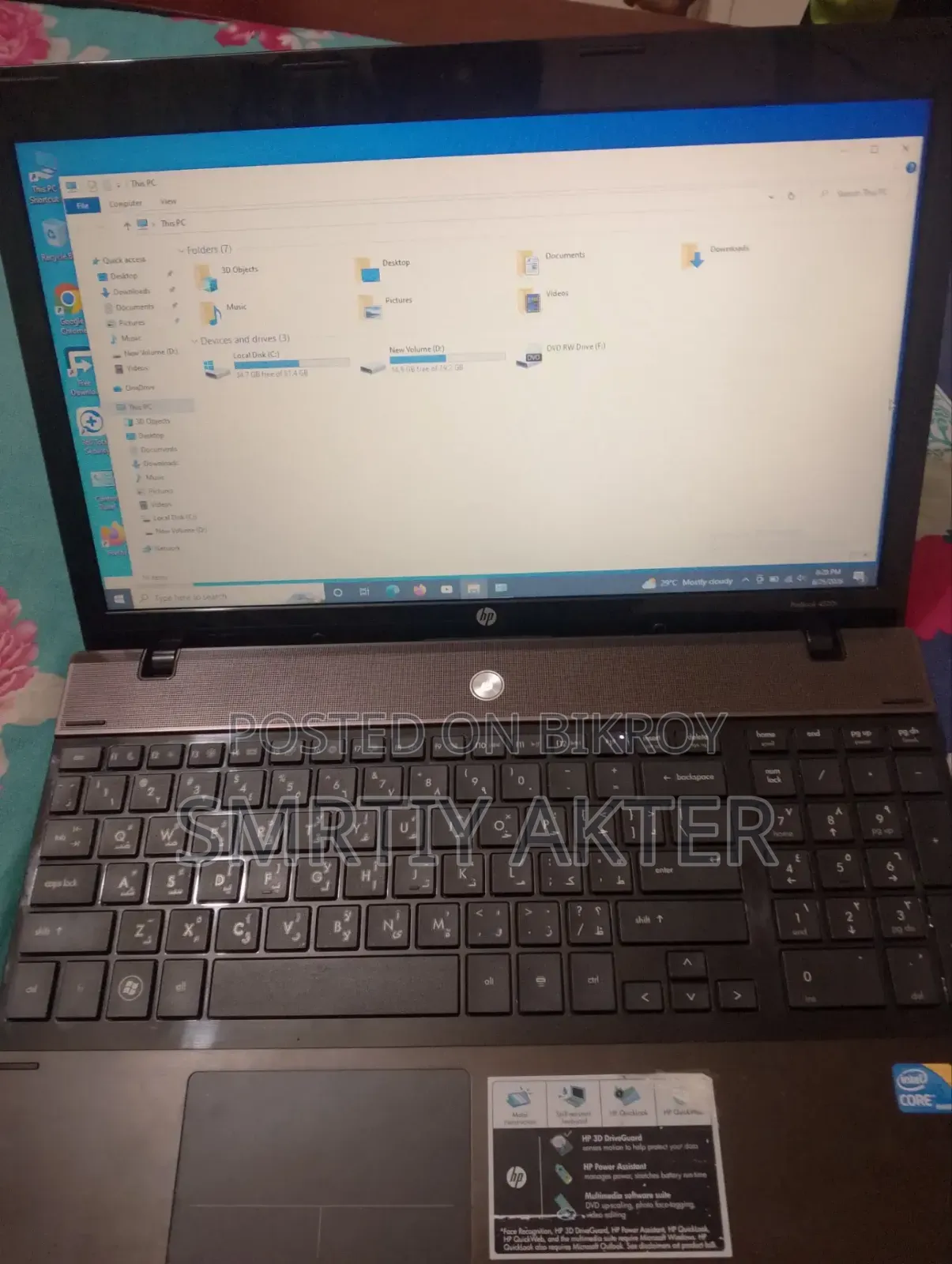Laptop HP ProBook 4520S 8GB Intel Core i5 SSD 128GB