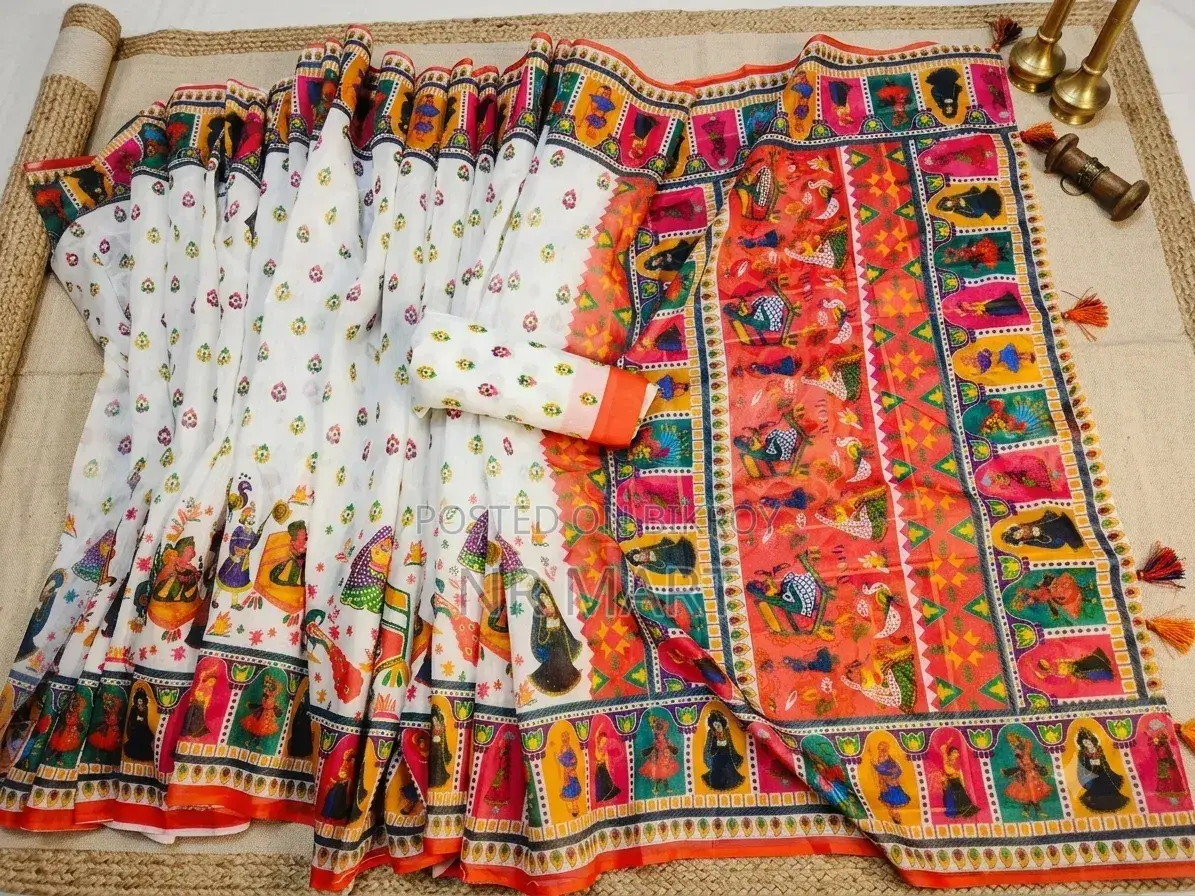এক্সক্লুসিভ হাফ সিল্ক ডিজিটাল প্রিন্ট শাড়ি (ব্লাউজ পিসসহ)