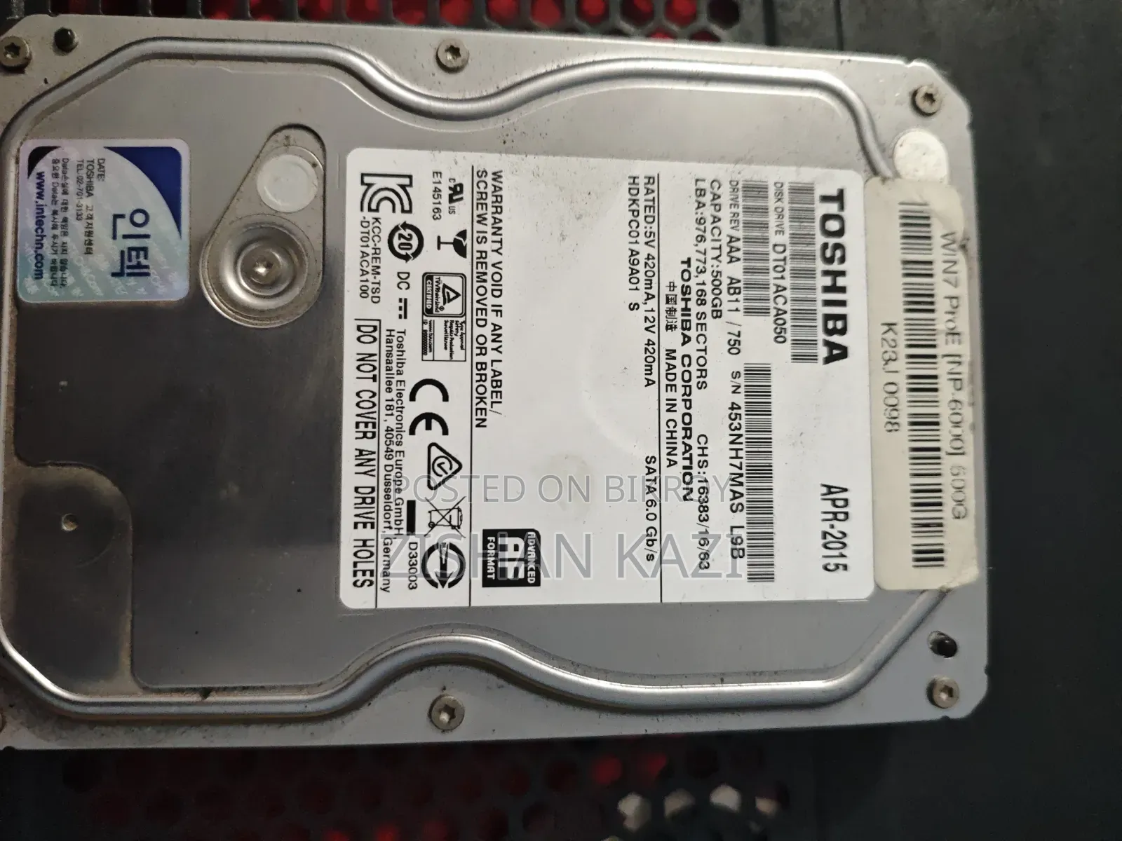 Processor RAM SSD Harddisk
