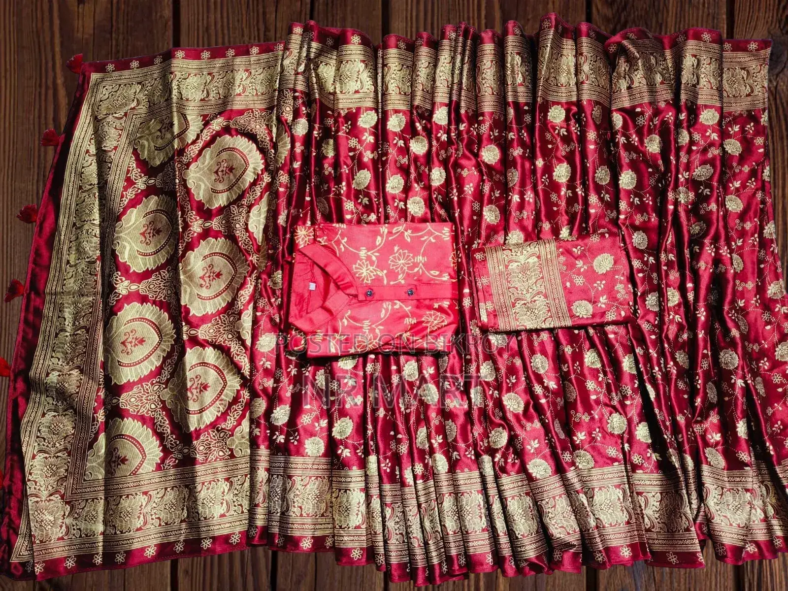 Premium Saree-Panjabi Couple Set (with Matching Blouse Piece)