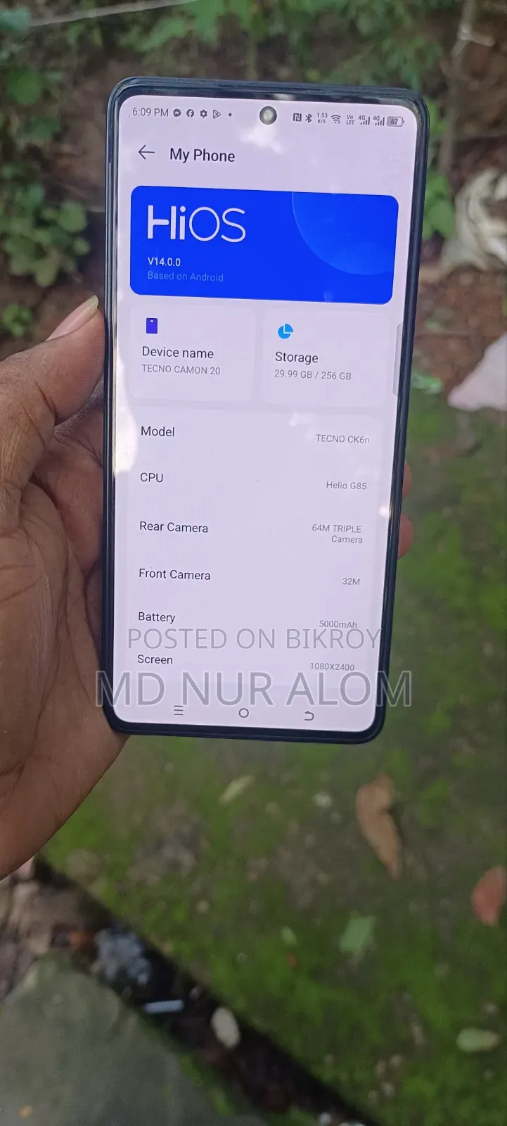 Tecno Camon 20 256 GB Blue