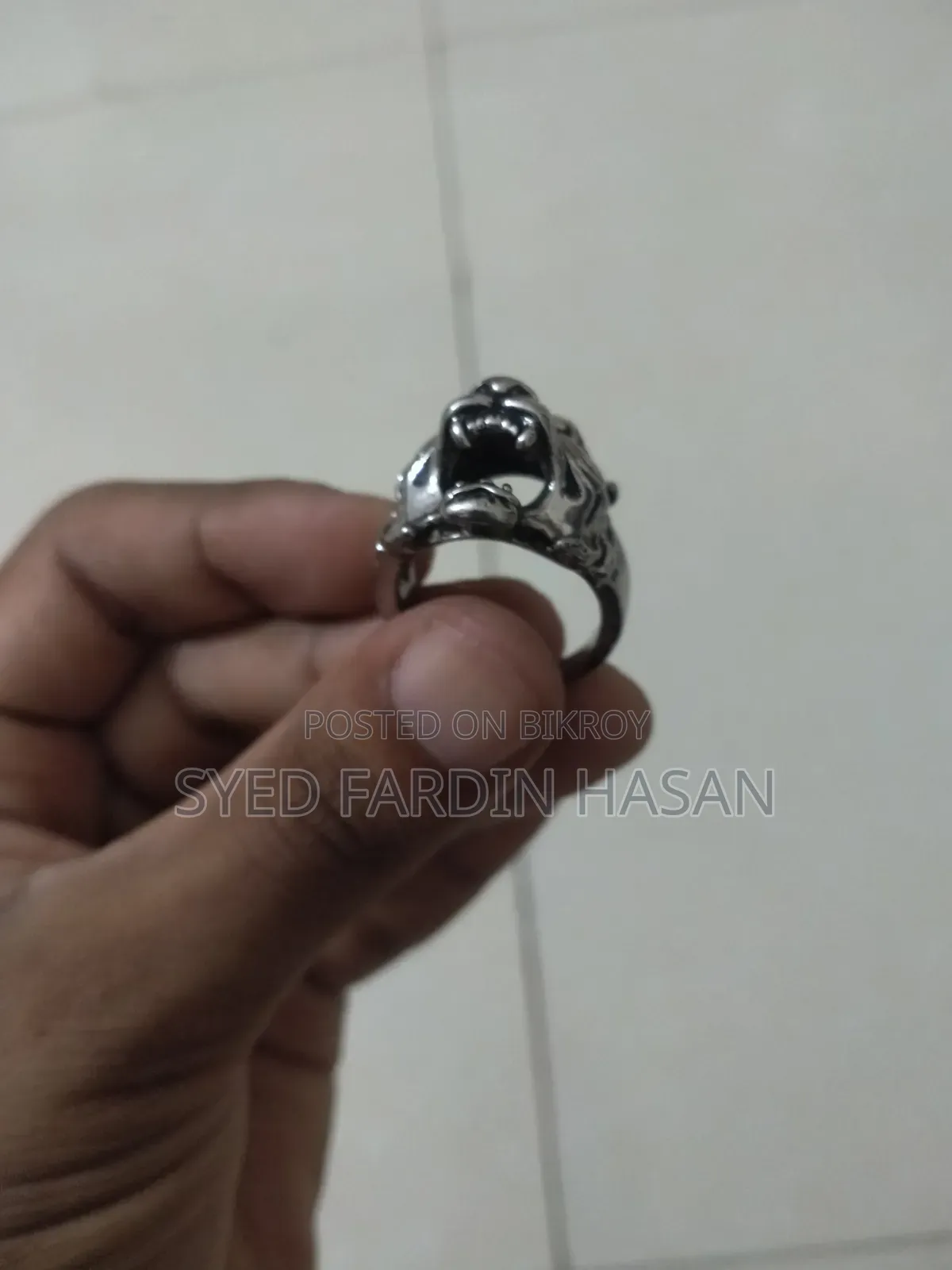 Tiger Head Ring for Boys