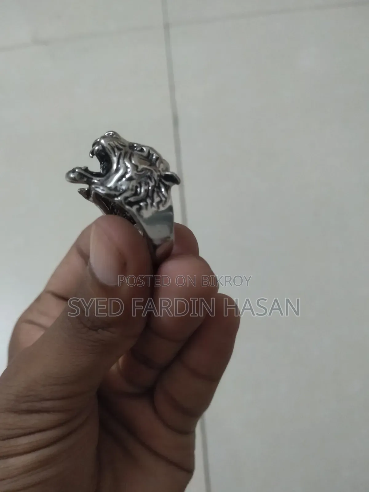 Tiger Head Ring for Boys