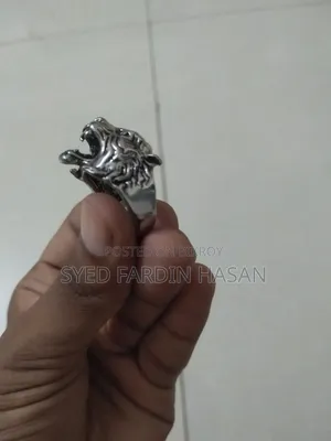 Tiger Head Ring for Boys