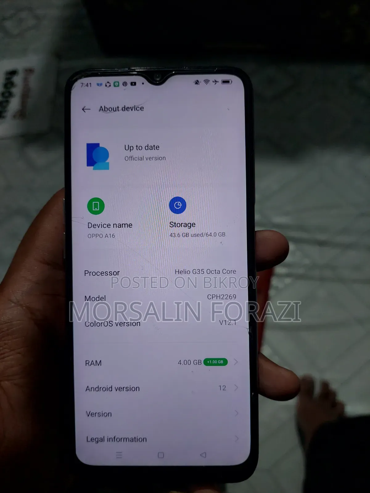 Oppo A16 64 GB Silver