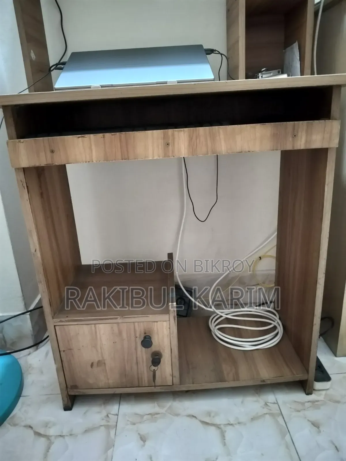 Computer table for sale. Location: Muslimnagar, Matuail, Dhaka.