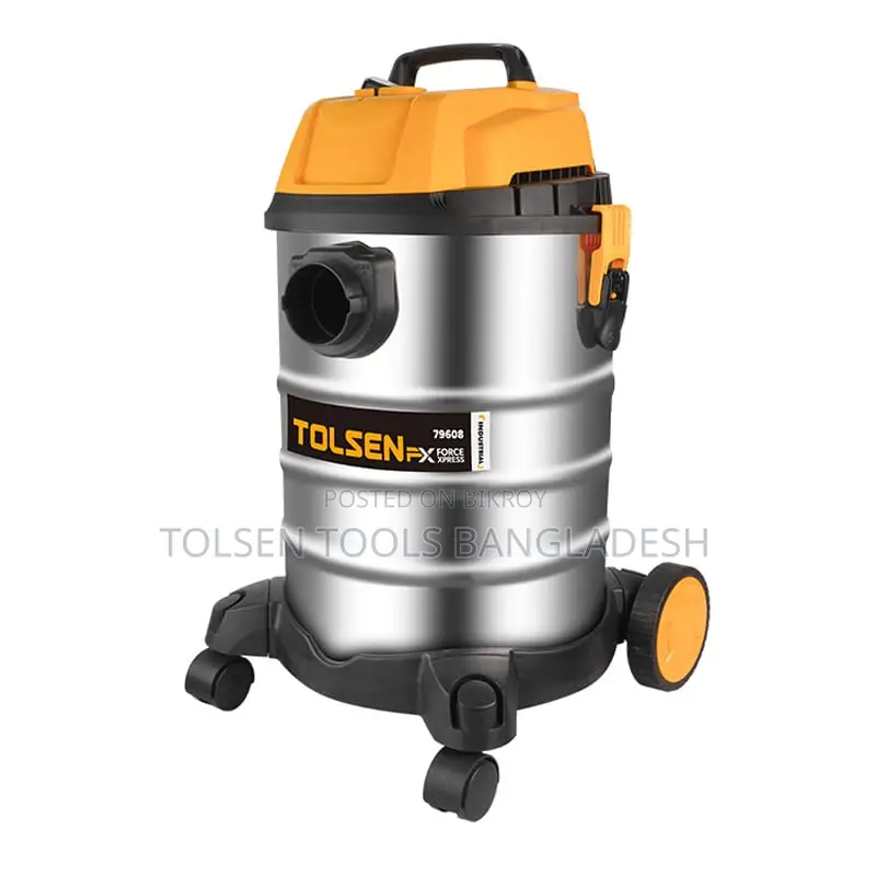 TOLSEN Vacuum Cleaner, 1200W, 30L, Dry Wet Industrial Grade; 79608