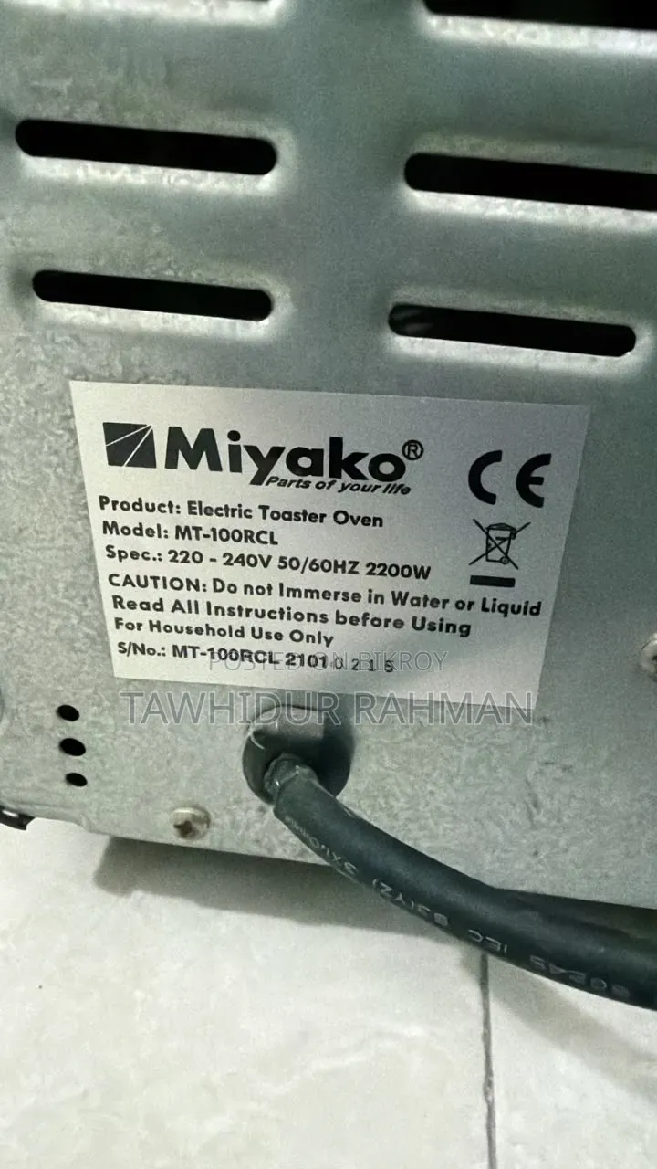 Miyako 100L Electric Oven With All Accessories