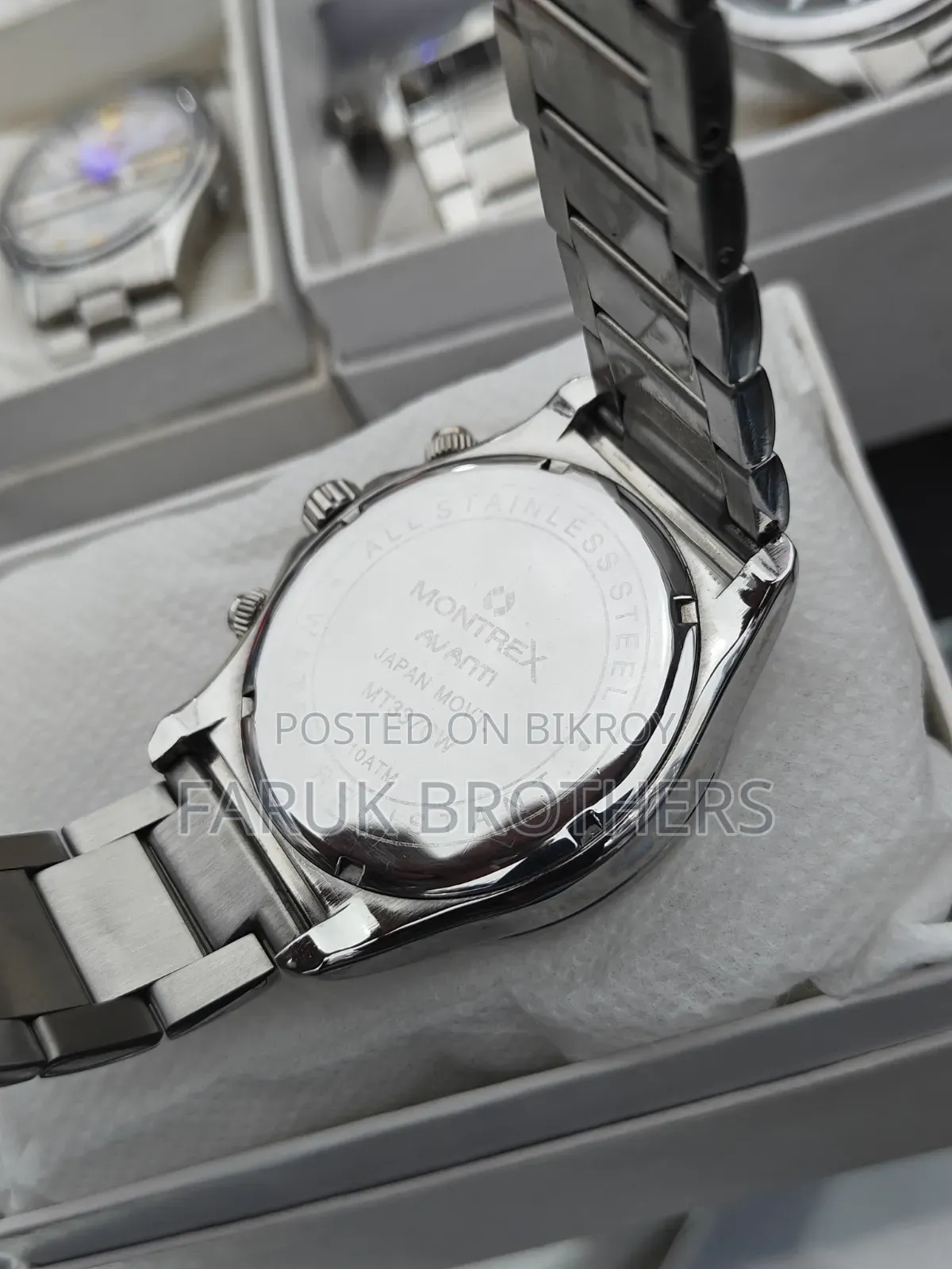 Montrex Avanti Men's Chronograph Watch - Stainless Steel, White Dial